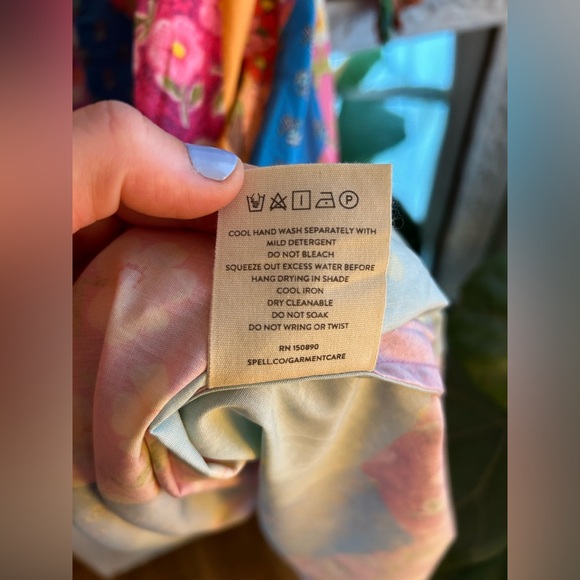 Spell Freda Shirred Midi Dress Sz medium patchwork new with out tags - Picture 7 of 11